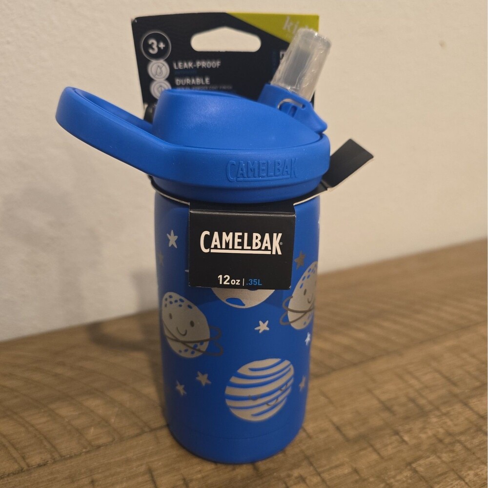 CamelBak Eddy+ Kids Insulated Stainless Steel Water Bottle Straw Space Smiles